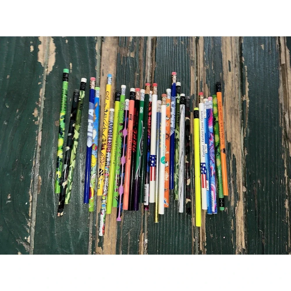 80s/90s Novelty Pencils DARE Got Milk Hersheys‎ Topper Metallic Nostalgia Lot